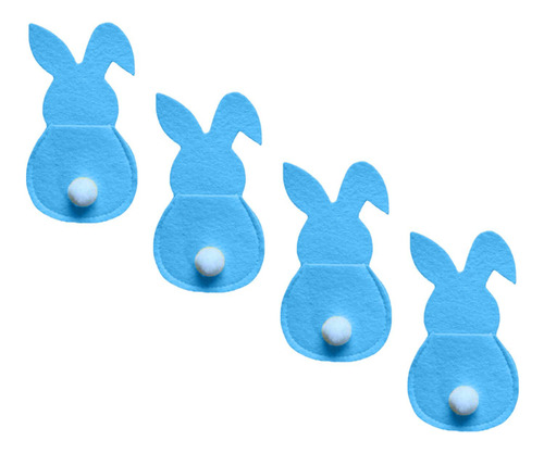 4 Piezas Porta Cubiertos De Pascua Organizador De Azul