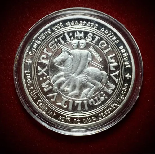 Medalla O Token Caballeros Templarios Cruz Roja Mason Onza