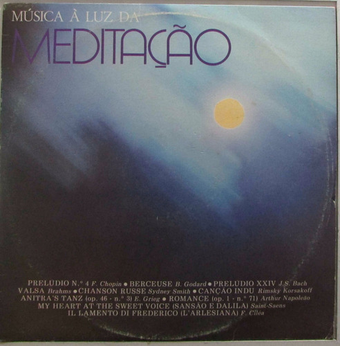 Lp Música À Luz Da Meditação - Grande Orquestra De Cordas Co