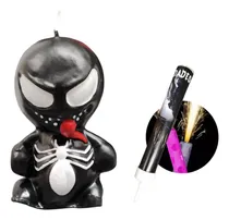 Comprar Venom Vela Pastel Cumpleaños Con Vela Chispera