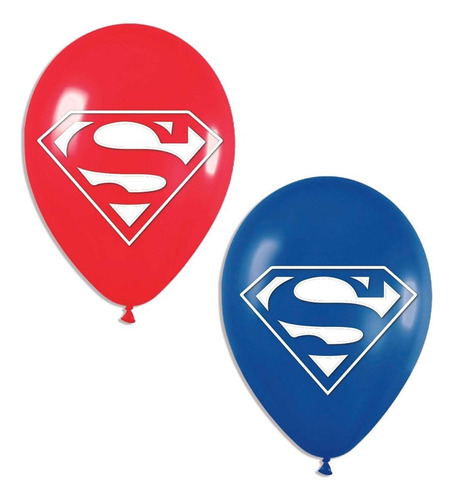 Globos Bombas Estampados X20u Superman