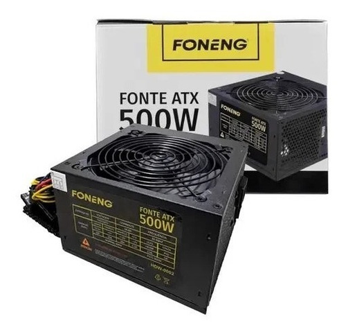 Fonte de alimentação para PC Foneng HDW-0002 500W  preta 110V/220V