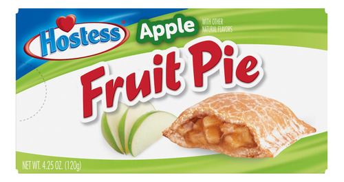 Pack 8 - Hostess Fruit Pie,pay Manzana, 4.25 Oz-120g