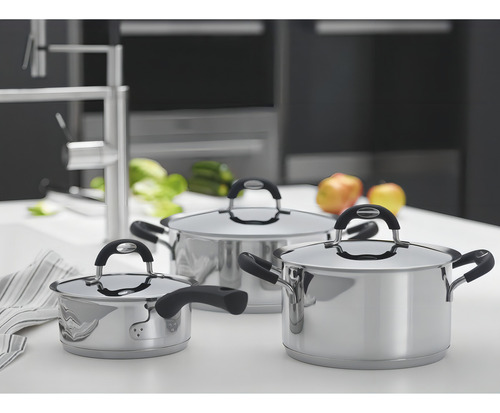 Cacerola de inducción Tramontina Duo Silicona Inox, 24 cm, 6 litros