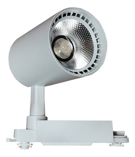 Lampara Led Para Riel 20w Museos Teatros Galerias Vitrina Ml Color Carcasa Blanca Luz Neutra 4500k