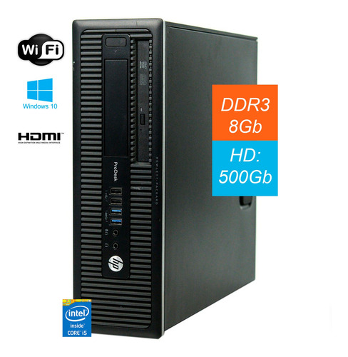 Imagem 1 de 5 de Desktop Hp Core I5 3.2ghz 4 Geração 8gb 500gb Win10 - Wi-fi