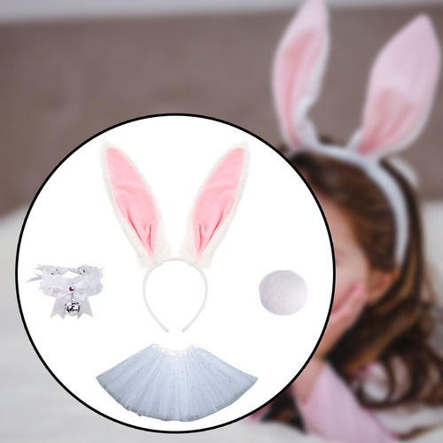 Conjunto De Cola De Diadema Con Orejas De Conejo De Pascua,