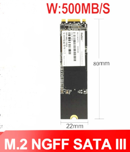 Imagen 1 de 6 de Ssd Kingspec-hdisk Interno Nt-2282, Sata Iii Ngff M.2 512gb