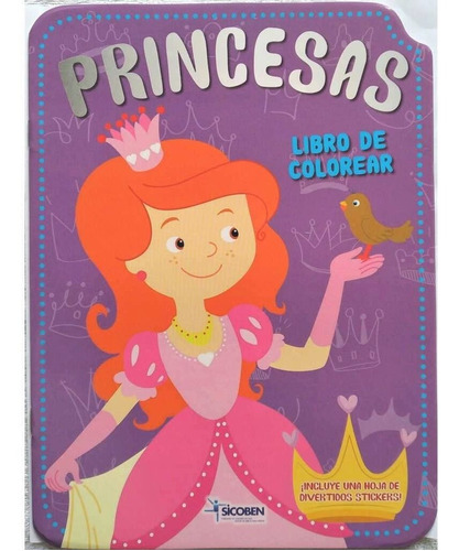 Libro Infantil De Colorear Y Stickers - Princesas