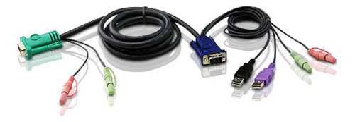 Cable Kvm Usb 2.0 Con Audio Y Sphd 3 En1 De 5m Aten 2l5305uu