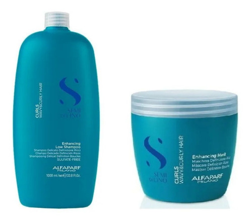 Kit Shampoo 1litro E Máscara 500 Alfaparf Semi Di Lino Curls