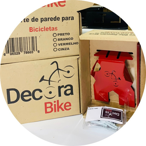 Imagem 2 de 5 de Suporte De Parede P/ Bicicleta Mod: New Decora Bike - Branco