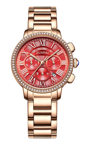 Reloj Zunpai Original Para Mujer, Moderno, Con Diamantes,