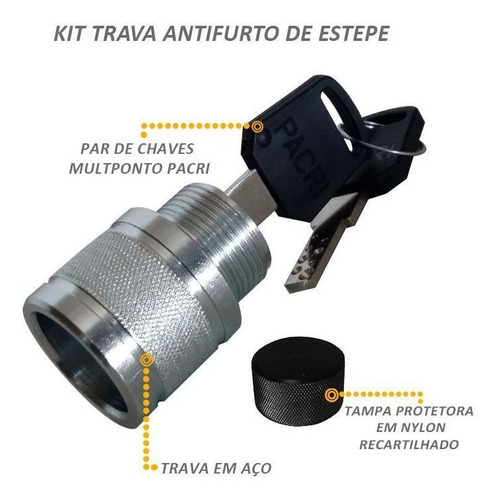 Trava De Estepe Hilux 2009 2010 2011 2012 Antifurto Protetor