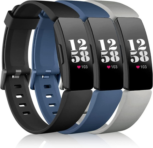 Imagen 1 de 8 de 3 Mallas De Reloj Fitbit Inspire / Inspire 2 T. Large