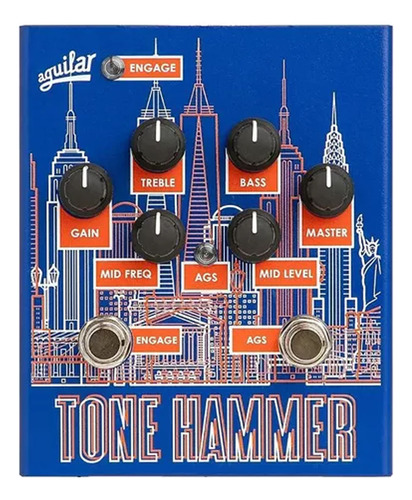 Pedal Preamp Para Bajo Aguilar Tone Hammer Ltd Nyc Color Celeste