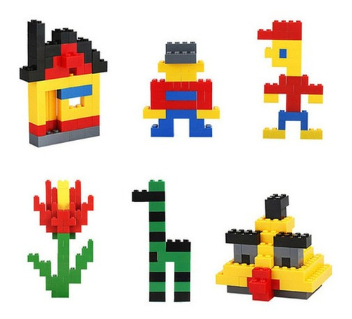 Bloques De Construcción Play & Learn, 500 Piezas En Bolsa [u