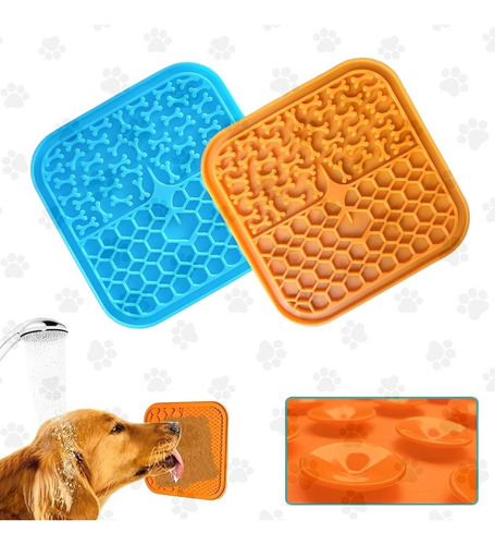 Lick Mat Comedero/alimentador Antiestrés Para Mascotas