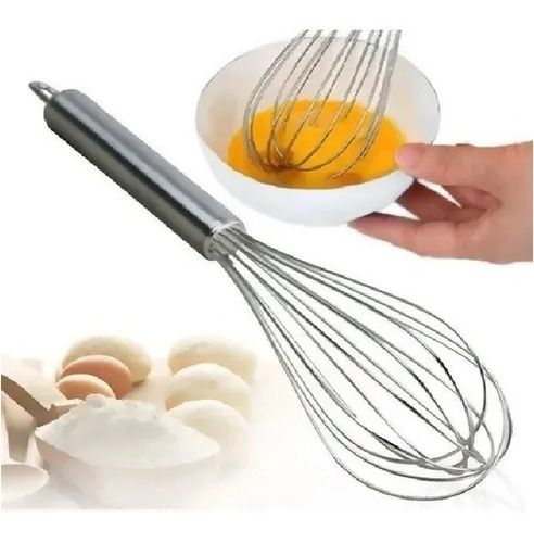 Batidor De Mano Huevos Cocina Repostería Mezclas 30cm