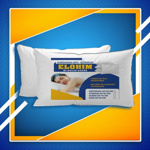 Imagen 3 de 3 de Almohadas Elohim Mi Dulce Sueño ,máximo Confort Y Descanso