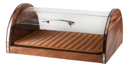 Vitrina De Madera , Contenedor De Pan, Tapa Transparente, M
