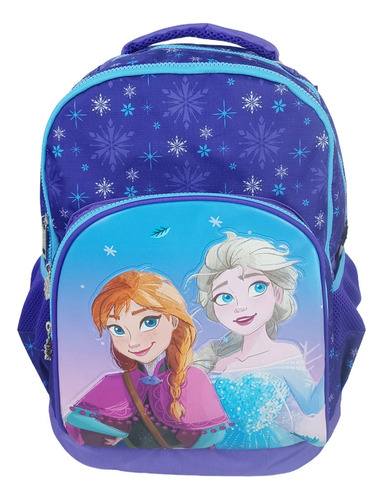 Morral Súper Frozen Ii Ana & Elsa Diseño De La Tela Multicolor
