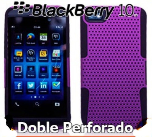 Imagen 1 de 2 de Forro Doble Perforado Blackberry Z10 Estuche Funda Z 10 