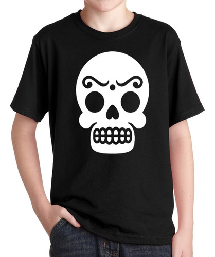 Remeras Calavera Mexicana Niños Algodon