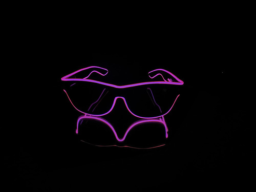 Anteojos Gafas Led Way Luminoso Flogger Neon Cotillon Color Rosa Diseño Lentes Way Led