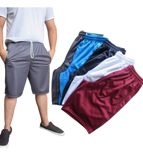 Imagem 8 de 8 de Kit 5 Bermuda Masculina Flanelada Zíper Chimpa Fitness