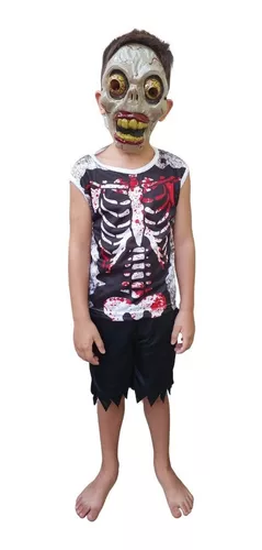 Fantasia de Halloween Infantil Menino Zumbi 2 a 12 (GG 11 a 12