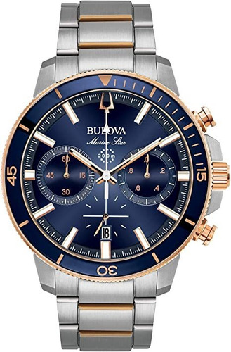 Reloj Pulsera Bulova Marine Star 98b301 Para Hombre