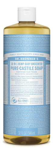 Jabón Líquido Puro De Castilla Dr Bronner's,pack2