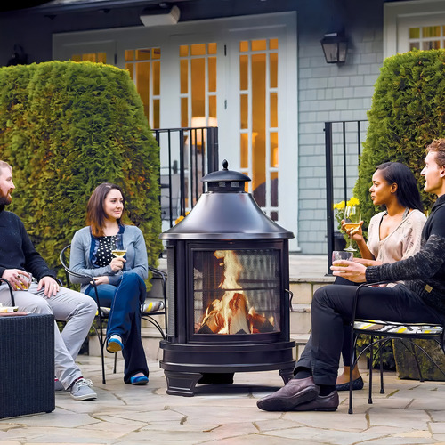 Northwest Sourcing, Chimenea Para Cocinar Al Aire Libre Color Negro