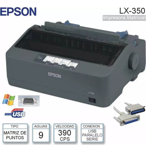 Impresora Epson Lx-350 Matriz De Punto Otiesca