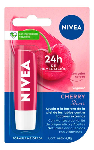 Nivea Protector Labial Cherry Shine Bálsamo Humectante