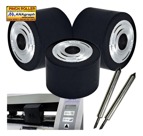 Pinch Roller Anagraph 3 Pzs + 2 Navajas Gratis