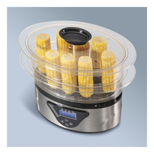 Vaporera Digital Hamilton Beach 37530 5.2l Plata 800w Plateado