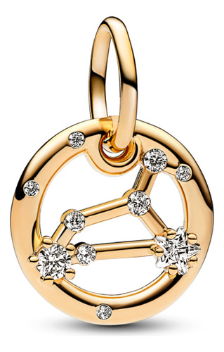 Charm Colgante Del Zodiaco Leo Baño En Oro Color Dorado