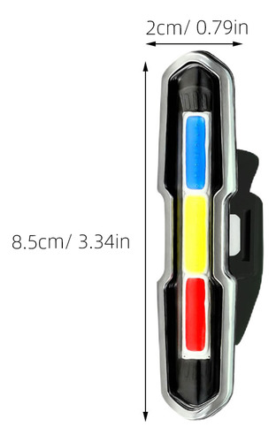 1 Juego De Luces Nocturnas Impermeables Para Bicicleta Con C
