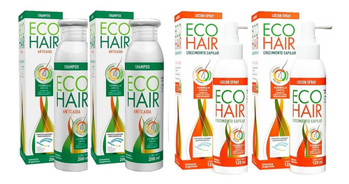 Imagen 1 de 5 de Combo Eco Hair Shampoo + Loción Crecimiento Cabello 2 C/u