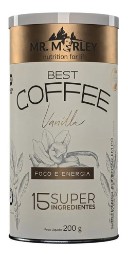Best Coffee 200g - Mr. Marley- Foco E Energia 0g Carboidrato Sabor Baunilha
