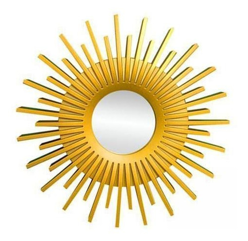 2 Espejo Colgante Redondo Con Relieve De Oro En Forma De Sol