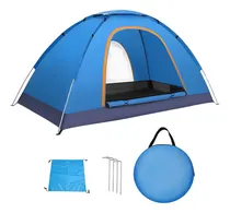 Comprar Tiendas casa campaña Lawuto 3 personas tejido poliester color azul claro