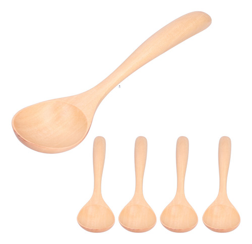 Cuchara De Madera Honey Spoon, 5 Unidades