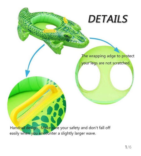 Salvavidas Inflable Andadera Bebé Cocodrilo +6 Pañal Acuátic