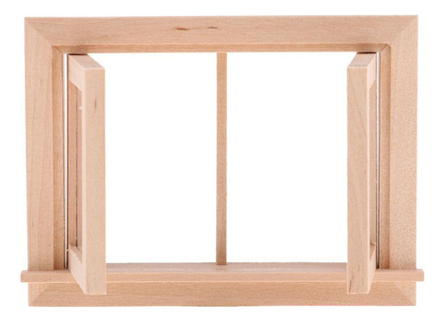 1/12 Muebles De Ventana De 2 Paneles Accesorio De Bricolaje