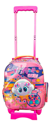Mochila Kinder Con Carro Ruz Neonato Distroller Espace Beibi Violeta Claro Impresion Vinil