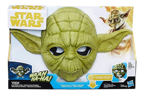 Mascara Electronica De Star Wars Yoda Color Verde
