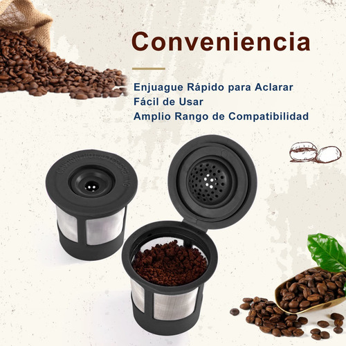 Cápsulas De Café Recargables 4 Pack Filtro Reutilizable Y Cu